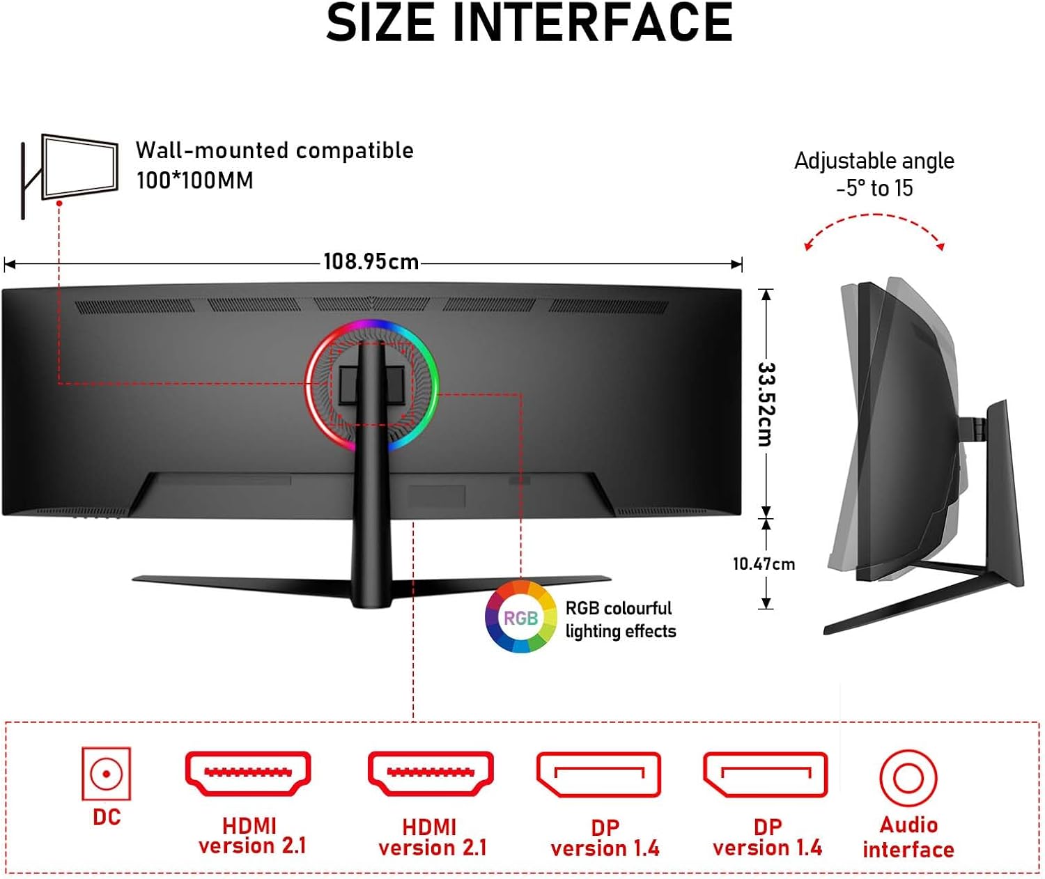 Monitor Gaming Curvo 45" Ultra-Wide 240Hz DQHD