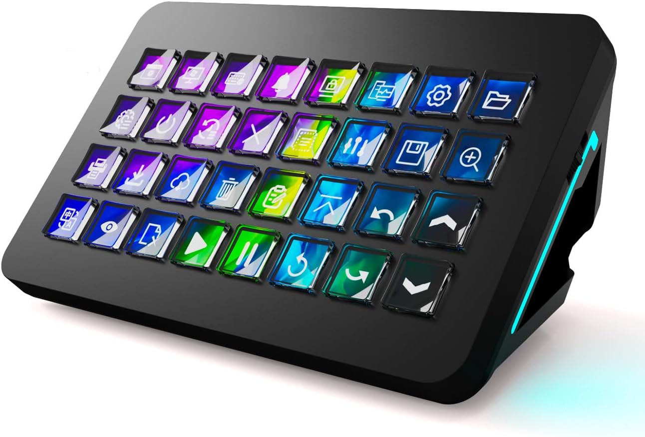 Teclado Macro XL Con 32 Teclas LCD y Ruedas Dual Scroll