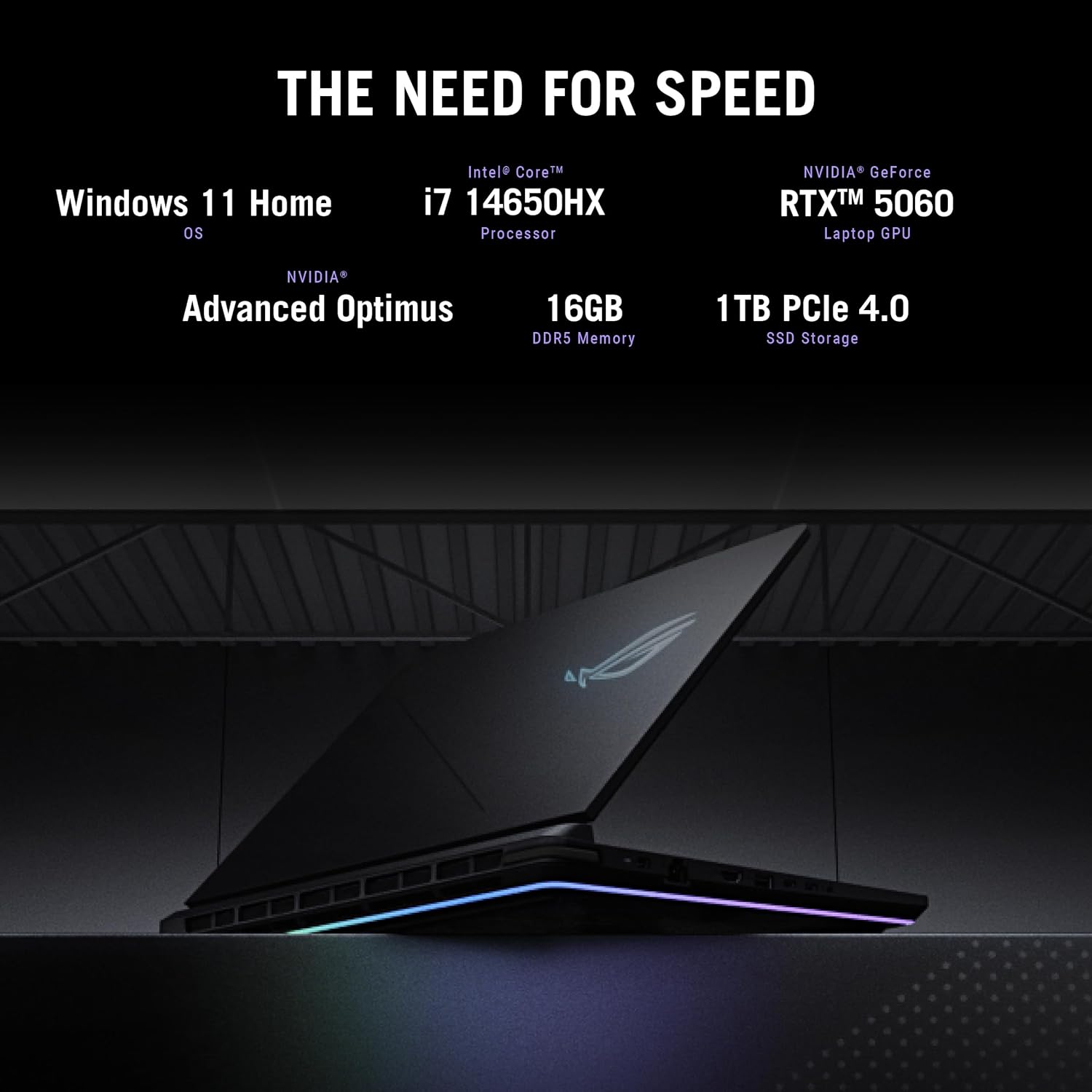 Portátil Gaming 16" FHD+ 165Hz con RTX 5060 e Intel i7