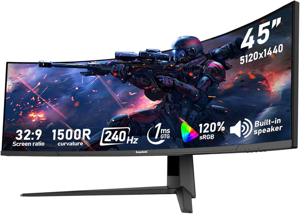Monitor Gaming Curvo 45" Ultra-Wide 240Hz DQHD