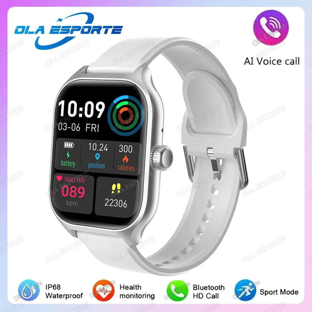 Blanco Color Reloj Smartwatch 2.01" AMOLED Llamadas BT Salud Avanzada