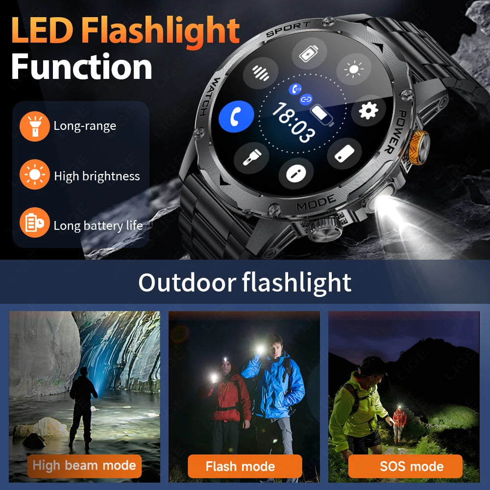 Reloj Inteligente Deportivo Hombre Llamadas IP68 1,7"