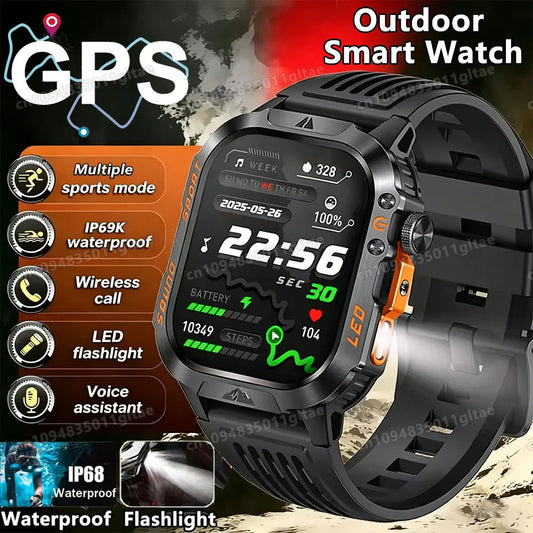 Reloj Inteligente Militar Hombre 3ATM con Llamadas BT