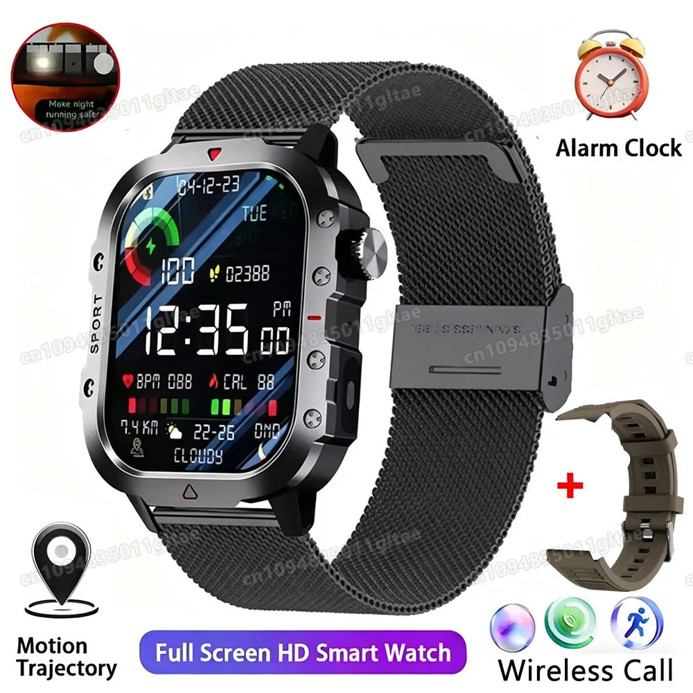 Br22BkMilan 2.01 Color Reloj Inteligente Militar Hombre 3ATM con Llamadas BT