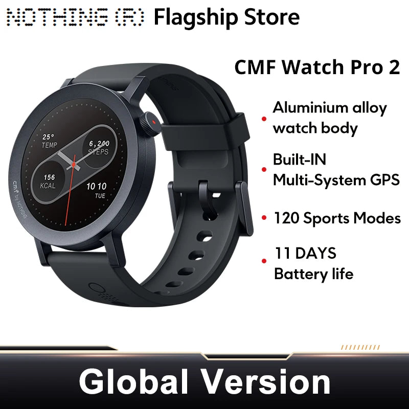 Gris oscuro Color Reloj Inteligente AMOLED 1.32" con GPS y Llamadas BT