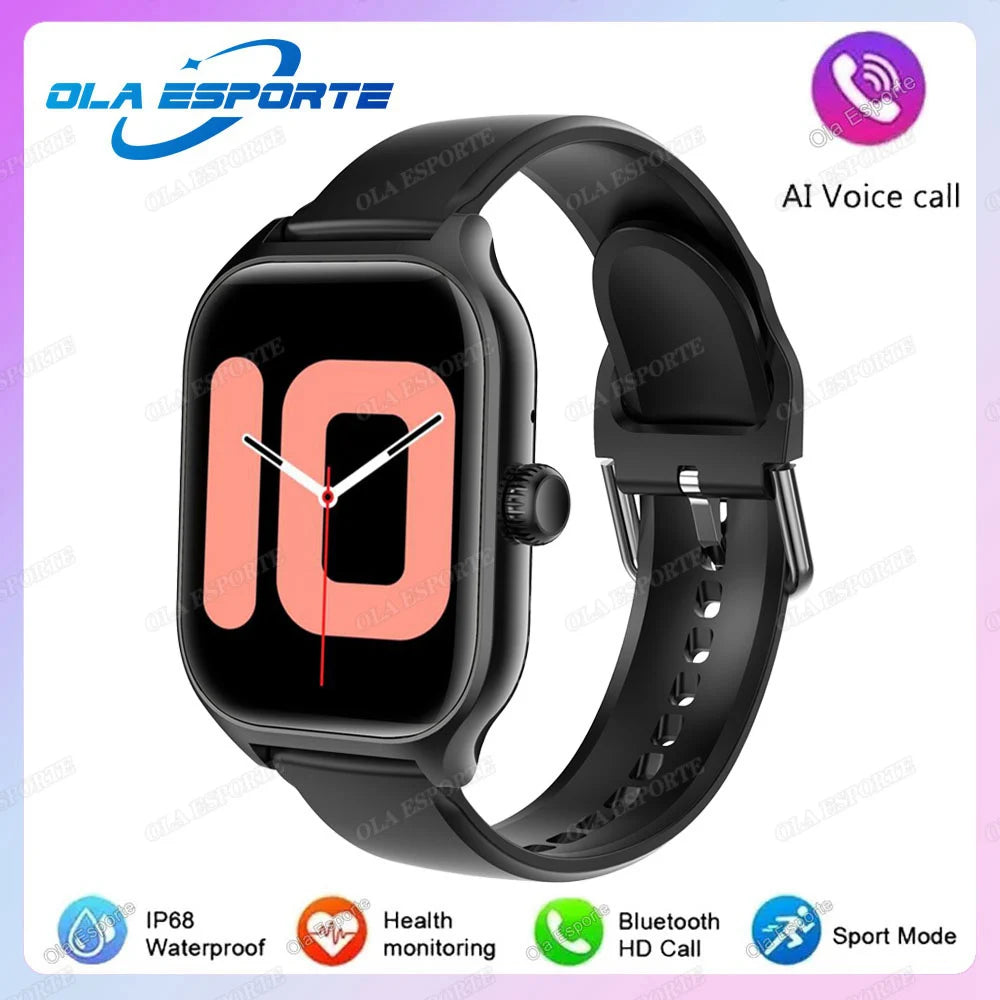 Negro Color Reloj Smartwatch 2.01" AMOLED Llamadas BT Salud Avanzada
