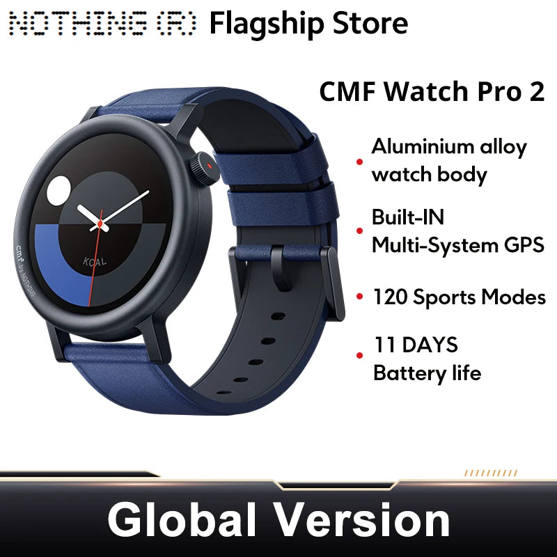 Azul Color Reloj Inteligente AMOLED 1.32" con GPS y Llamadas BT