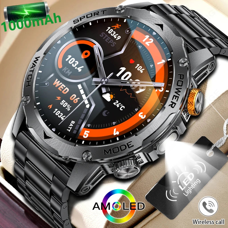 Reloj Inteligente Deportivo Hombre Llamadas IP68 1,7"
